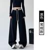 Black Sweatpants Women's Spring and Autumn New Loose Casual Sweatpants Small Drape Wide-leg Pants