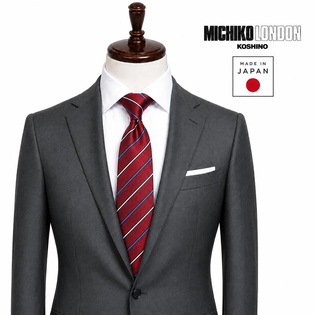 KOSHINO Brand Striped Tie Wine [Michiko London] MKJ-037
