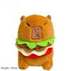 1-20 STÜCKE Hamburger Capybara Plüsch Schlüsselanhänger Rucksack Anhänger Spielzeug Auto Schlüsselring Dekoration Kawaii Stoffpuppe Kinder Geburtstagsgeschenk