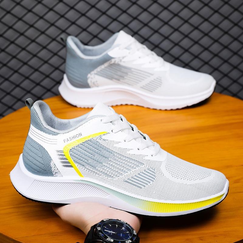 Men's Shoes Autumn Breathable Fly-woven Mesh Shoes Sports Students Running Sports Leisure Sports Men's Sports Shoes