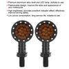 Vintage Black Motorcycle LED Turn Light Indicator Lamp Accessory Fits for Yamaha