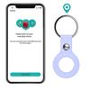 Coque Compatible avec AirTag de 2021 [Lot de 2] Silicone Violet Porte Clé de Tag Housse Protection Souple Phonillico®