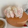 Floral Printed Scrim Bubble Hair Clip For Women Soft Breathable Fabric Elegant Updos Styling Accessory