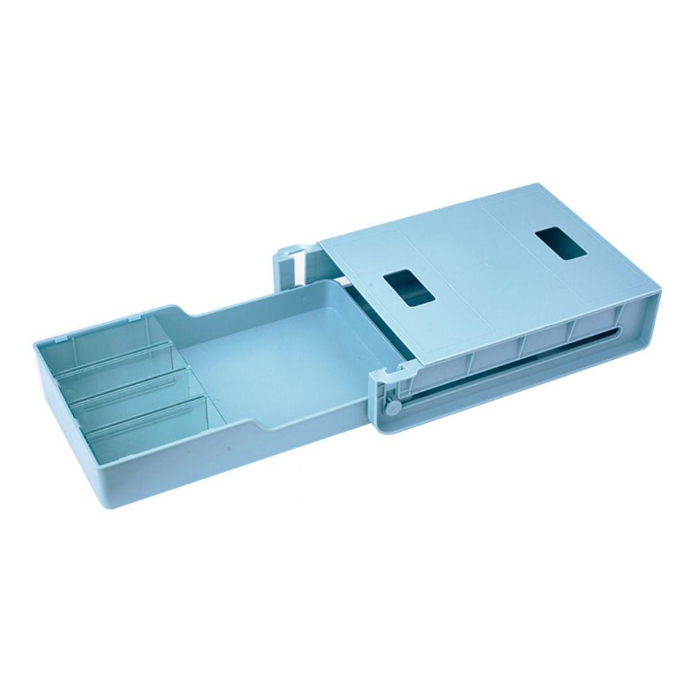 Space Saving Stationery Storage Box Self-Adhesive Table Bottom Organizer Shelf  Cosmetics