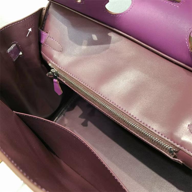 Retro hand-sewn, first layer swift cowhide suede BK25/30cm genuine leather handbag women's bag