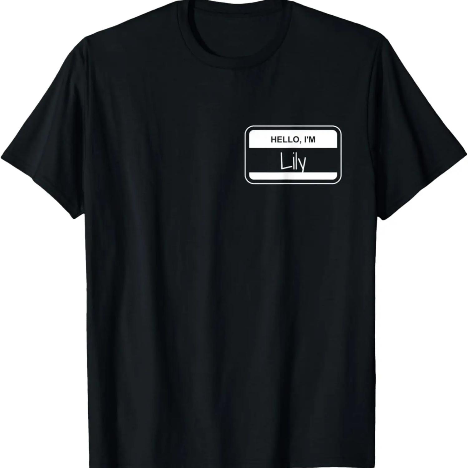 Lily Name Tag My Name is Lily Popular Name Tag T-Shirt S чёрный