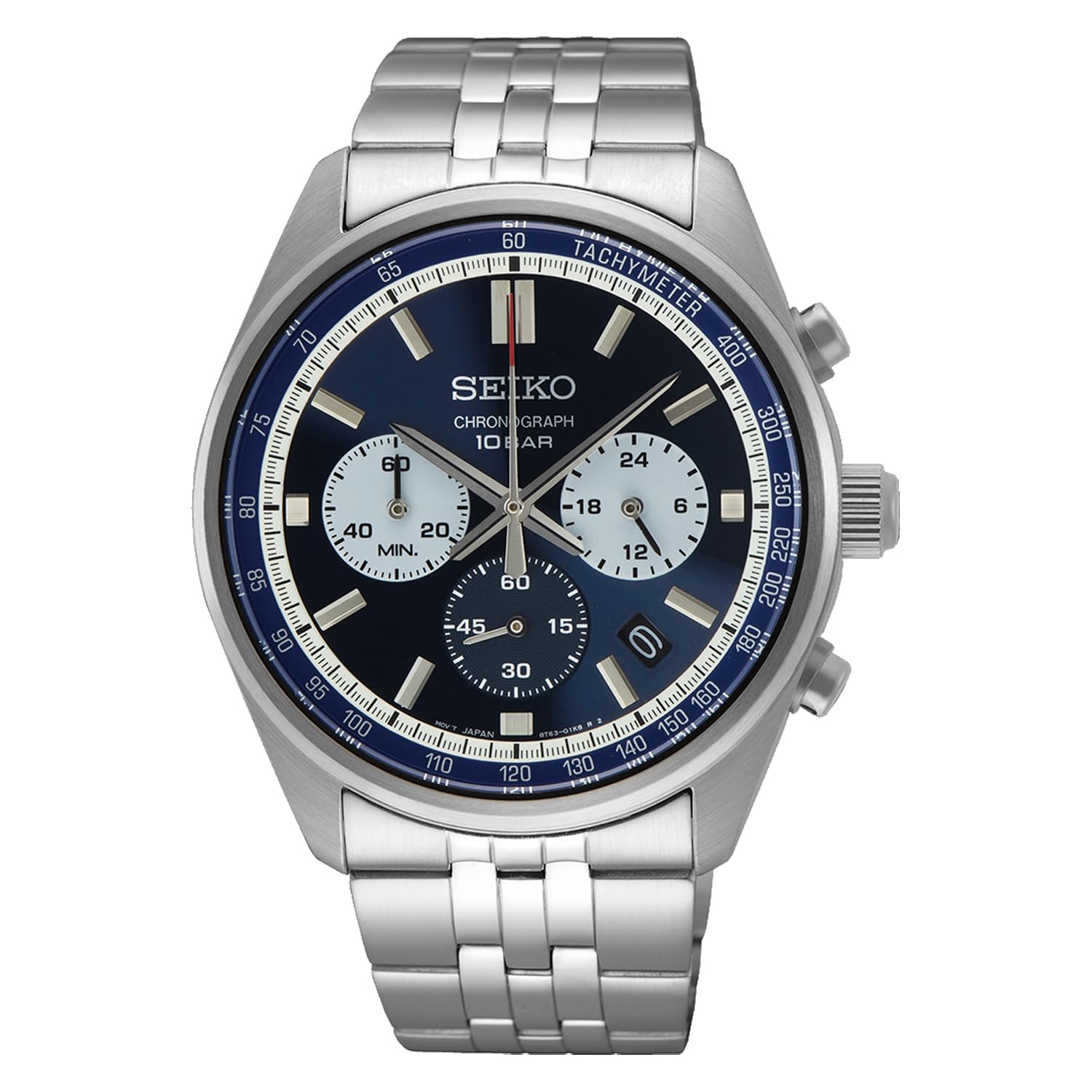 

SEIKO Second Chronograph Quartz Watch SSB427P1 Silver Navy Dial Overseas Model [Seiko] 1/5 Mens [Товар]