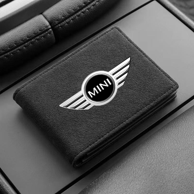 PU Leder Kreditkartenetui Schutzhülle für Fahrzeugpapiere für Mini Cooper One S Clubman R50 R53 R56 R60 F55 F56 R57 R58 R59