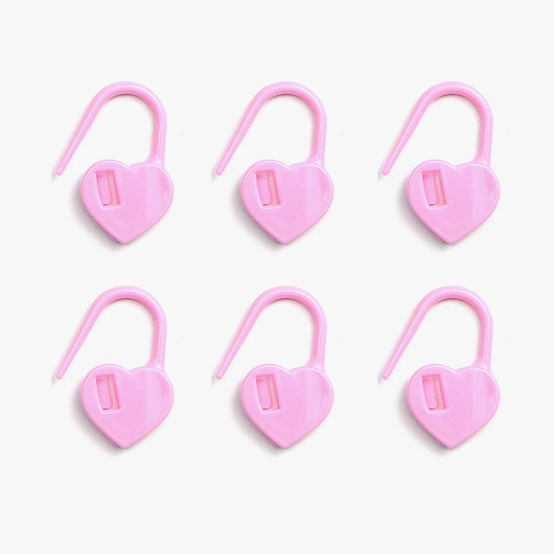 Heart-Shaped Plastic Anti-Slip Stitch Marker Set - 1000 Pieces for Knitting & Sweater Counting