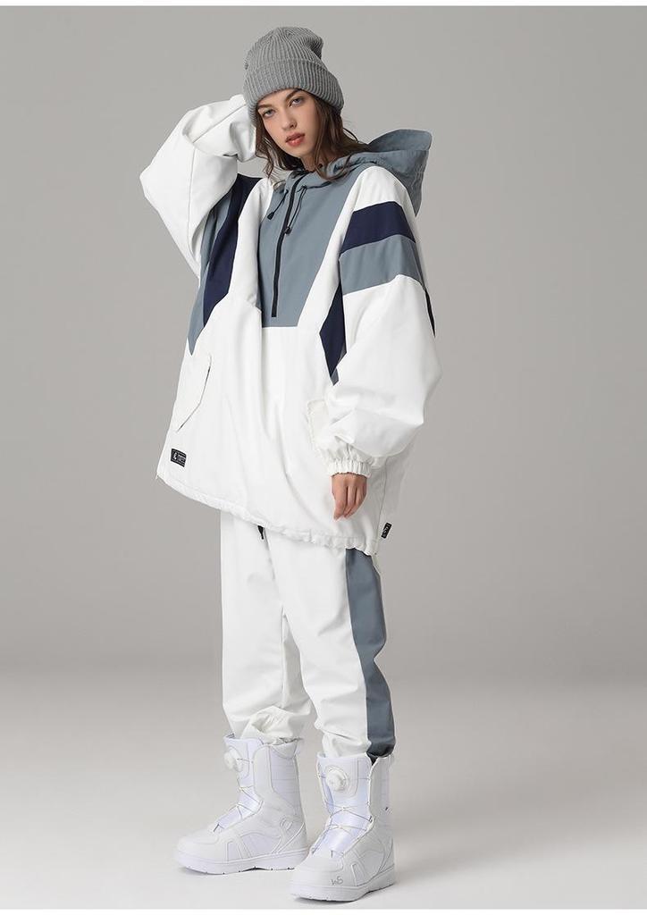 Unisex Hip Hop Style Waterproof & Windproof Snowboard Suit Set