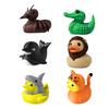 3D Printed Duck Figurine Funny Tiger/Crocodile/Shark Duck Statue Collectible Duck Ornament for Bathroom Home