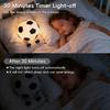 Soccer Silicone Night Light Rechargeable Dimmable and Soft Touch Beside Soccer Lamp With Timer For Nursery Room Decor