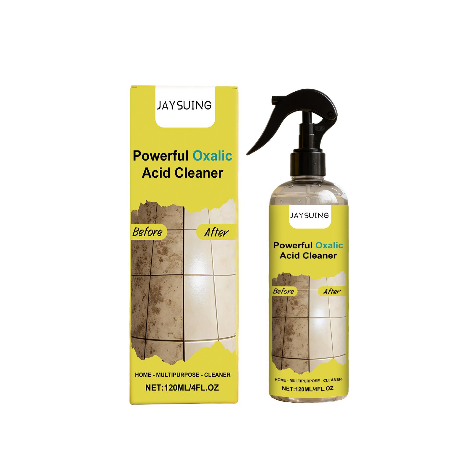 

Powerful Oxalic Acid Cleaner for Rust Limescale Stubborn Stain Remove No Scrubbing Needed Home Multipurpose Eco-Friend Cleaner 120ml boxed