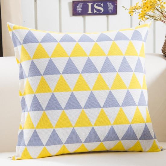 Design Nordic Ins Plush Geometric Black Yellow Sofa Pillow Pillow Cushion