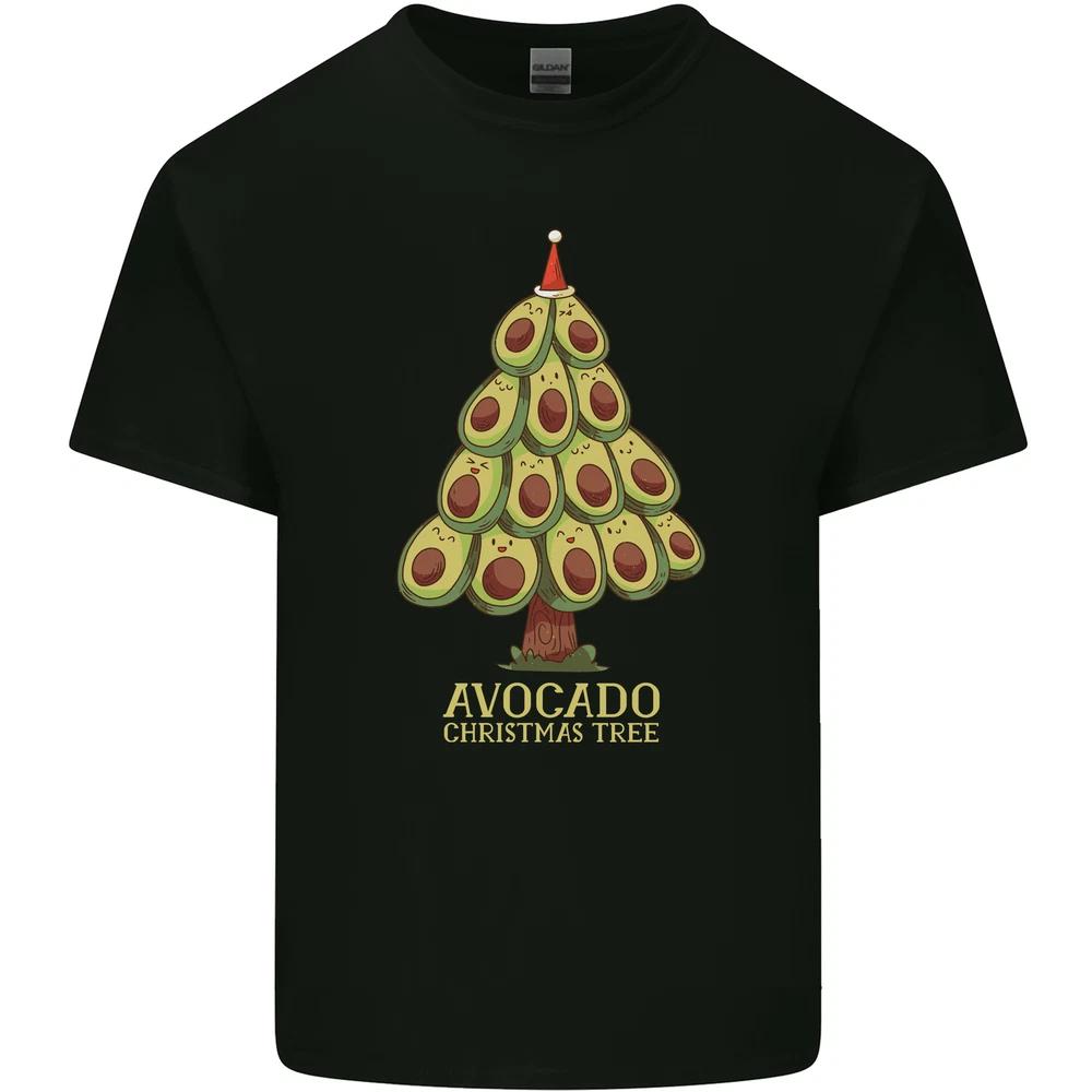 Avocado Christmas Tree Xmas Funny Food Unisexs Light Cotton TShirt S