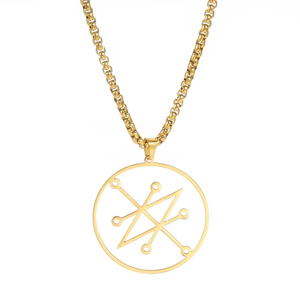 Halskette mit hohlem Löwenkopf-Anhänger aus Edelstahl, klassische Halskette mit Tierelementen als Geschenk für Frauen und Männer