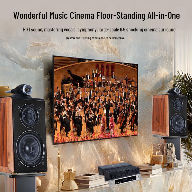 SANSUI S980-I HIFI Tube Amplifier & Wooden Bookshelf Speaker System CN Plug (adapter Included)