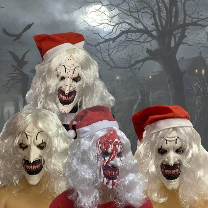 2024 Terrifier 3 Mask Disturbing Black And White Killer Clown Costume Latex Mask