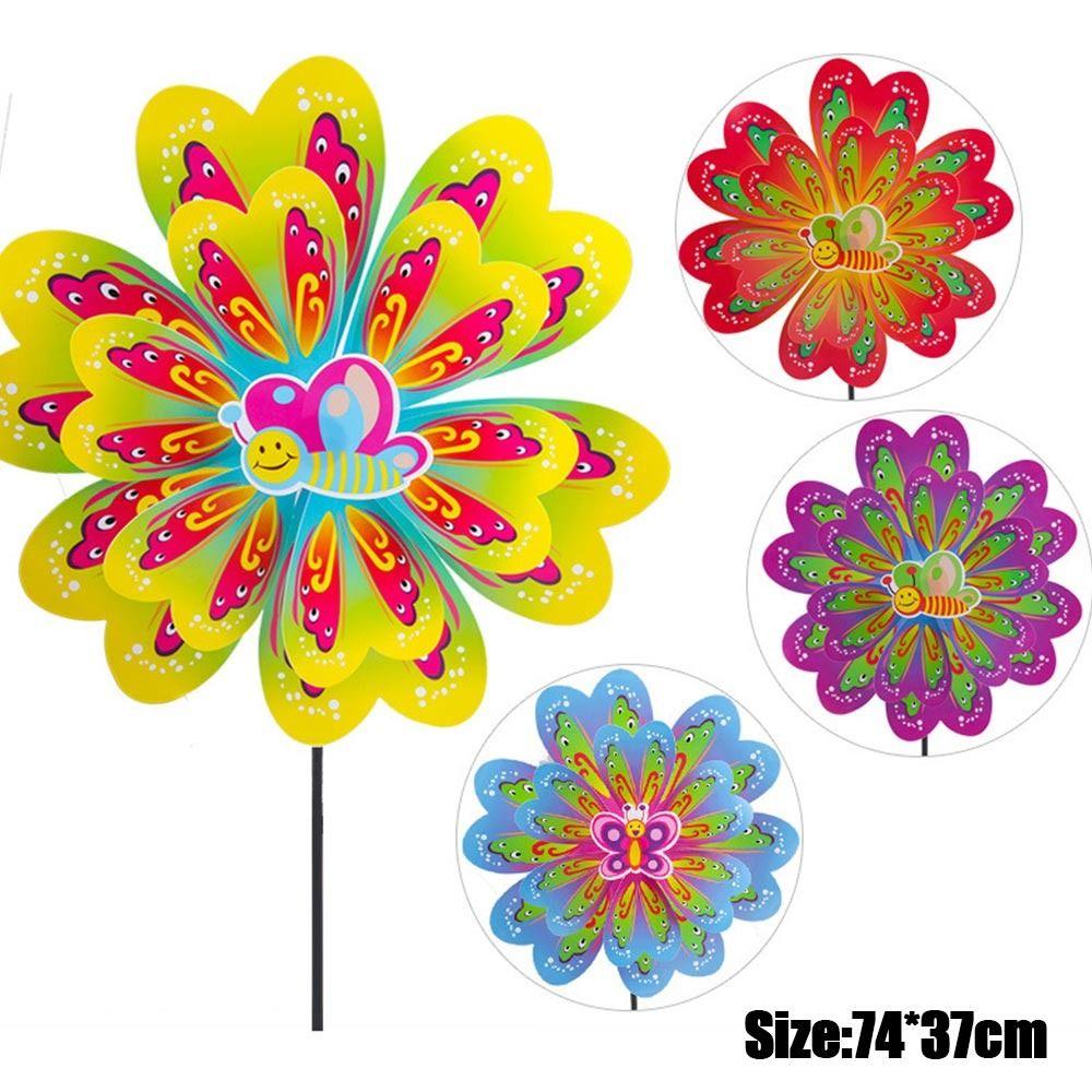 Hausgarten DIY Wind Spinner Layout Windräder Spielzeug Kunststoff Wind Spinner Bunte Tier Windmühlen