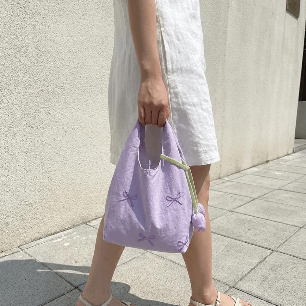 Cloth Temperament Lunch Bag Bow Embroidery Hanfu Handbag  Cheongsam Accessories