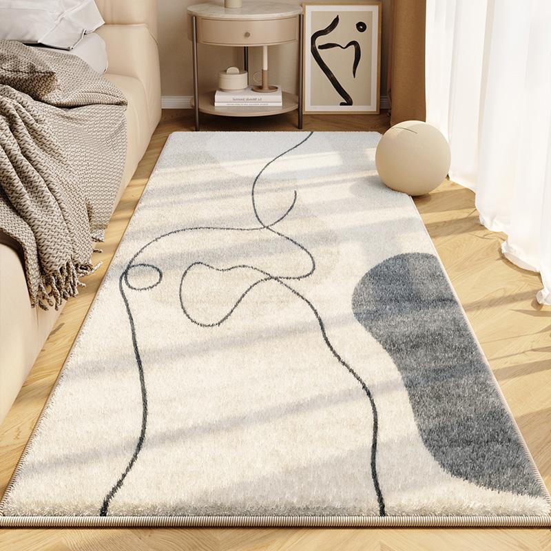 Morandi Color Bedroom Bedside Carpet Master Bedroom Bedside Floor Mat Room Premium Sense Floor Mat Long Strip Machine Washable Mat