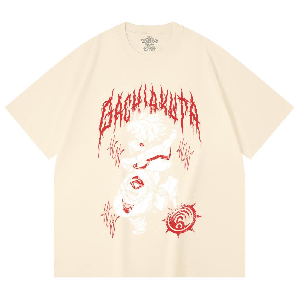 230 Gsm 100% Cotton Gachiakuta V2 Rudo Print Unisex Heavy Cotton T Shirt
