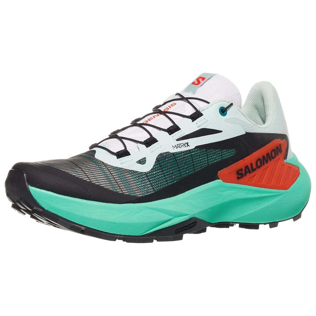 Salomon Genesis Comfortable Non-Slip Durable Low-Top Trail Running Shoes Women sneaker Green L47588800