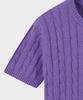BROOKS BROTHERS [Women'S] Cotton Cable Crew Neck Short Sleeve Sweater (Violet) (Bbwrwb201Atfm)