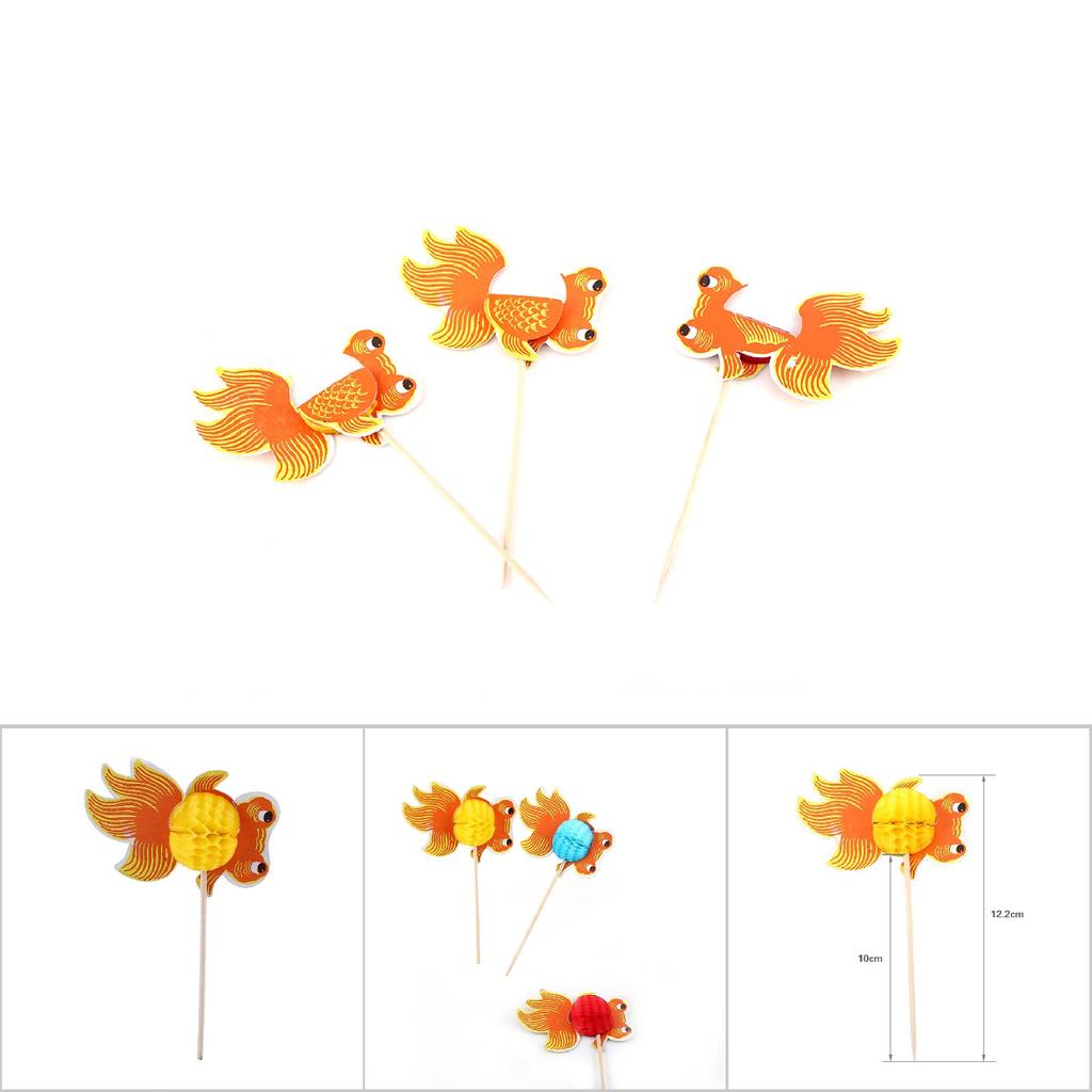 45pcs Colorful Drink Fruit Cake Sticks Picks Bar Party Club Decorations Goldfish
