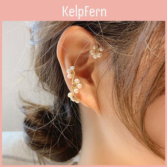 Flower Pearl 1pc Women Faux Non Pierced Hanging Ear Nose Lip Cuff Clip