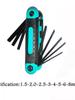 8 In 1 Folding Allen Wrench Set Metric Allen Key Set Tool Or Folding Tamper Proof Torx Key Set Portable Star Wrench Kit