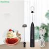 Wiederaufladbarer Hand-Elektro-Schneebesen 3 Geschwindigkeiten Edelstahl-Schneebesen für Hausbacken Kaffeeschaum Sahne Desserts