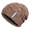 Autumn and Winter New Men's Knitted Hat, Adult Wool Plush Thickened Outdoor Thermal Pullover Hat