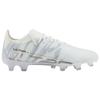 Puma Match Bl Round Toe Lace-Up Ag (Rubber Short Stud) Fg (Rubber Long Stud) Artificial Turf Soccer Shoes Women Soccer Shoes White Gray 107405-01