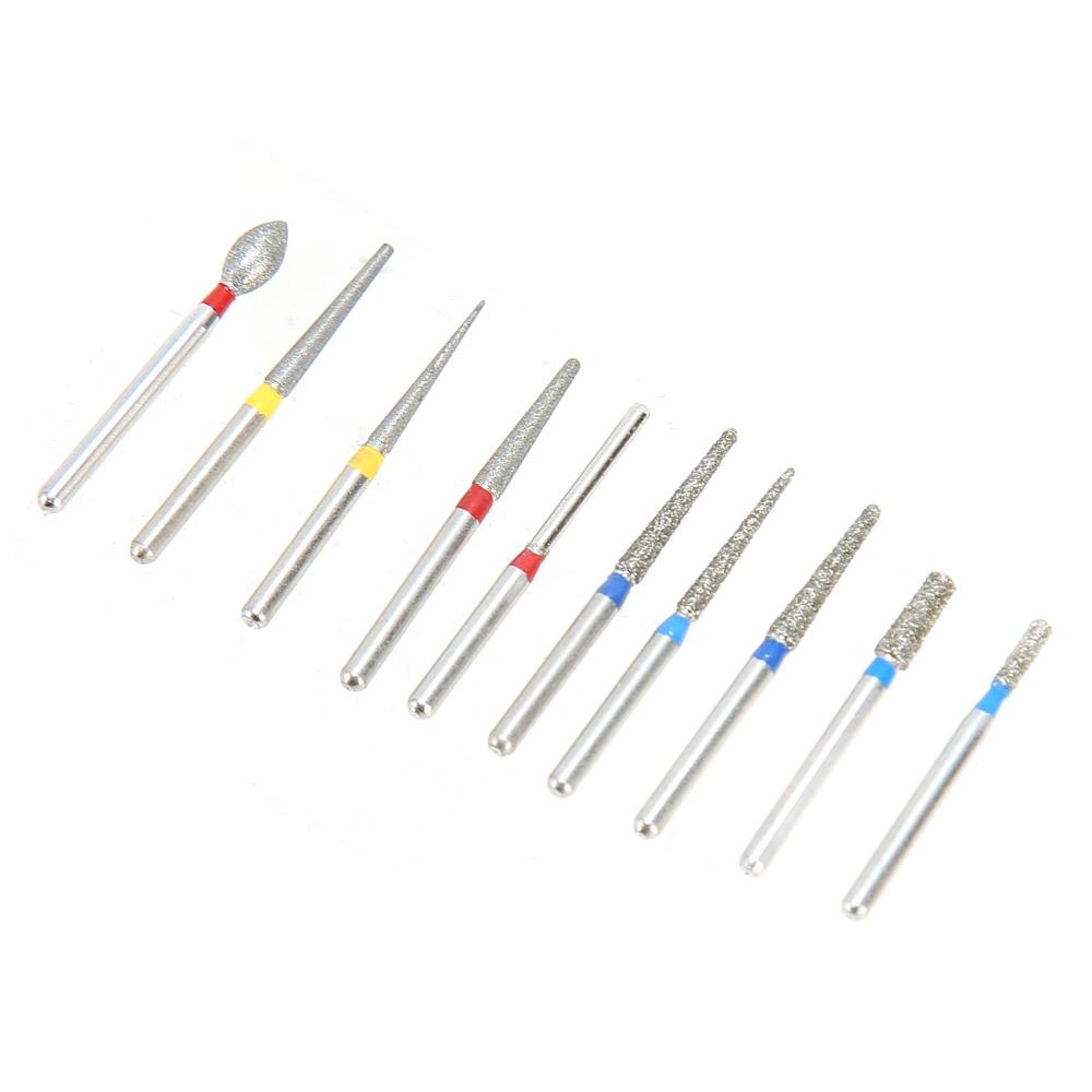 10pcs/Set Grinding Dental Burs Drill High Speed Polishing Drill Set High Speed Burs For Dentists