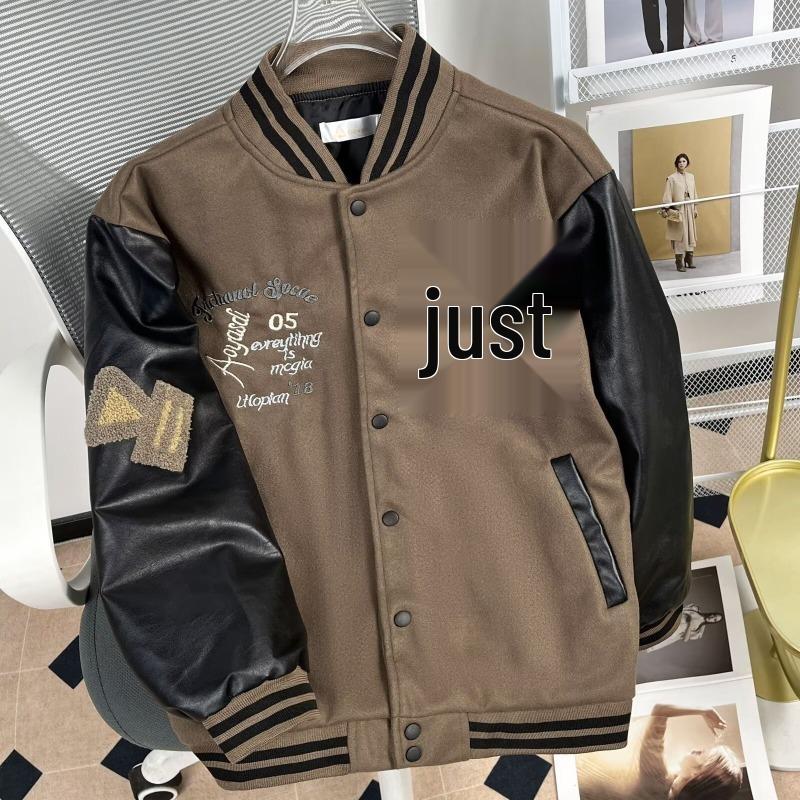 

2025 Unisex Streetwear Loose Fit American Style Baseball Jacket for Spring & Autumn M