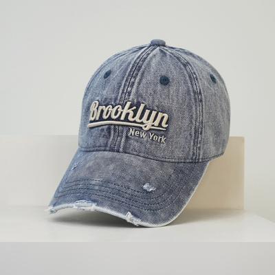 Jaro Léto Vintage Džínová Baseballová Čepice Unisex Měkká Vrchní Část Stínící Čepice