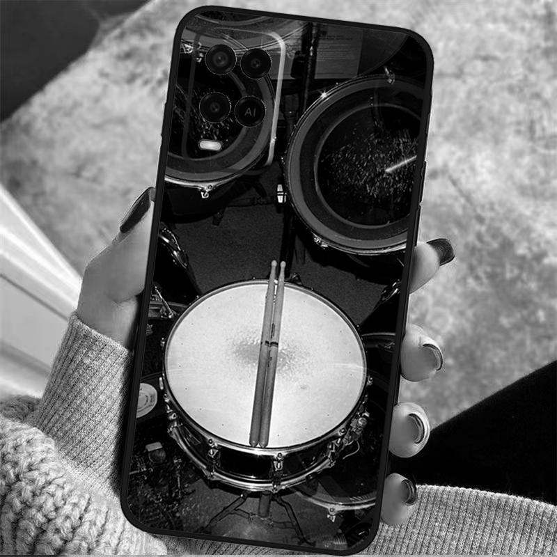 Musical Instrument Drum Case For Oppo A40 A16 A76 A96 A60 A98 A58 A78 A18 A38 A80 A77 A57 A17 A74 A54 A94 A15 A5 Pro