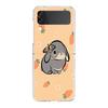 Cute Colorful Rabbit Phone Case For Samsung Galaxy Z Flip 3 4 5 Hard Folding Clear PC Bumper For Samsung Z Flip 6 Back Cover