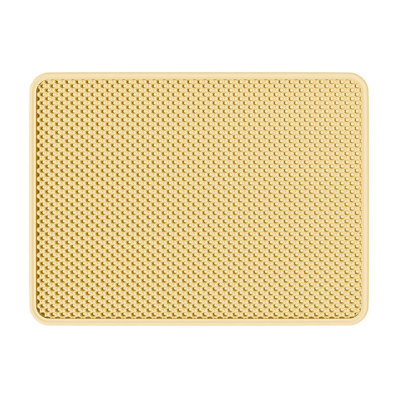 Double Layer Cat Litter Mat Urine Resistant Anti Spill Litter Trapping Pad Non Slip for Cat Cage Litter Box Area