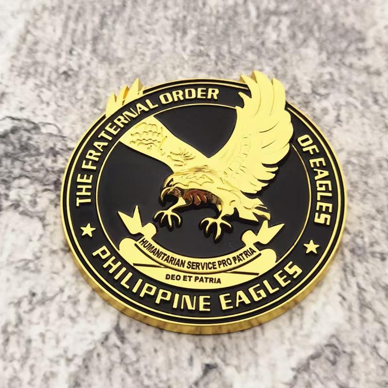Metal car emblem Eagle totem metal body sticker High-grade alloy eagle car tail emblem