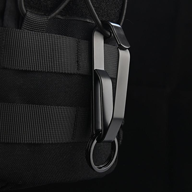 Anti-Lost Hanging Clip Stainless Car Keys Clip Waist Hanging Keyring Holder Belt