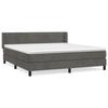 Maison Exclusive - Sommier à lattes de lit et matelas Gris foncé 180x200cm Velours