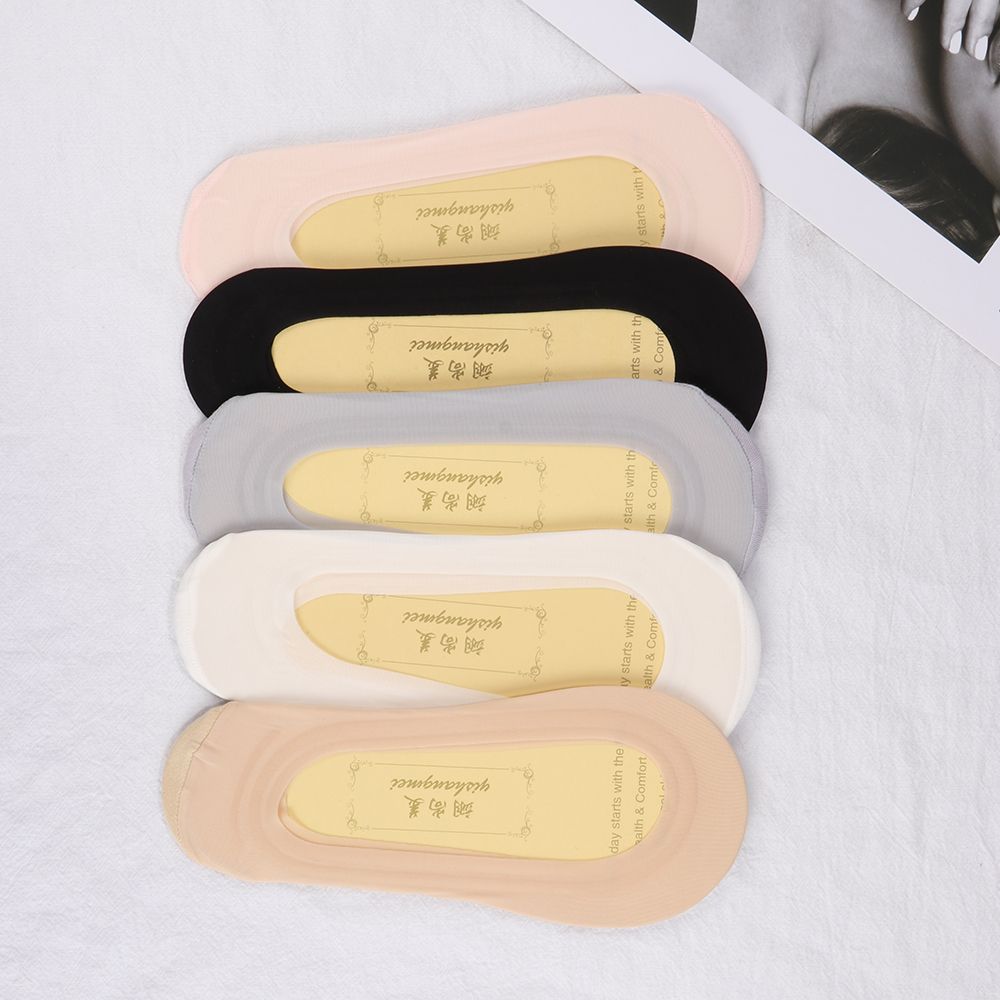 Women Low Cut Ultrathin Silicone Non-slip Invisible Boat Socks Shallow Mouth socks Cotton