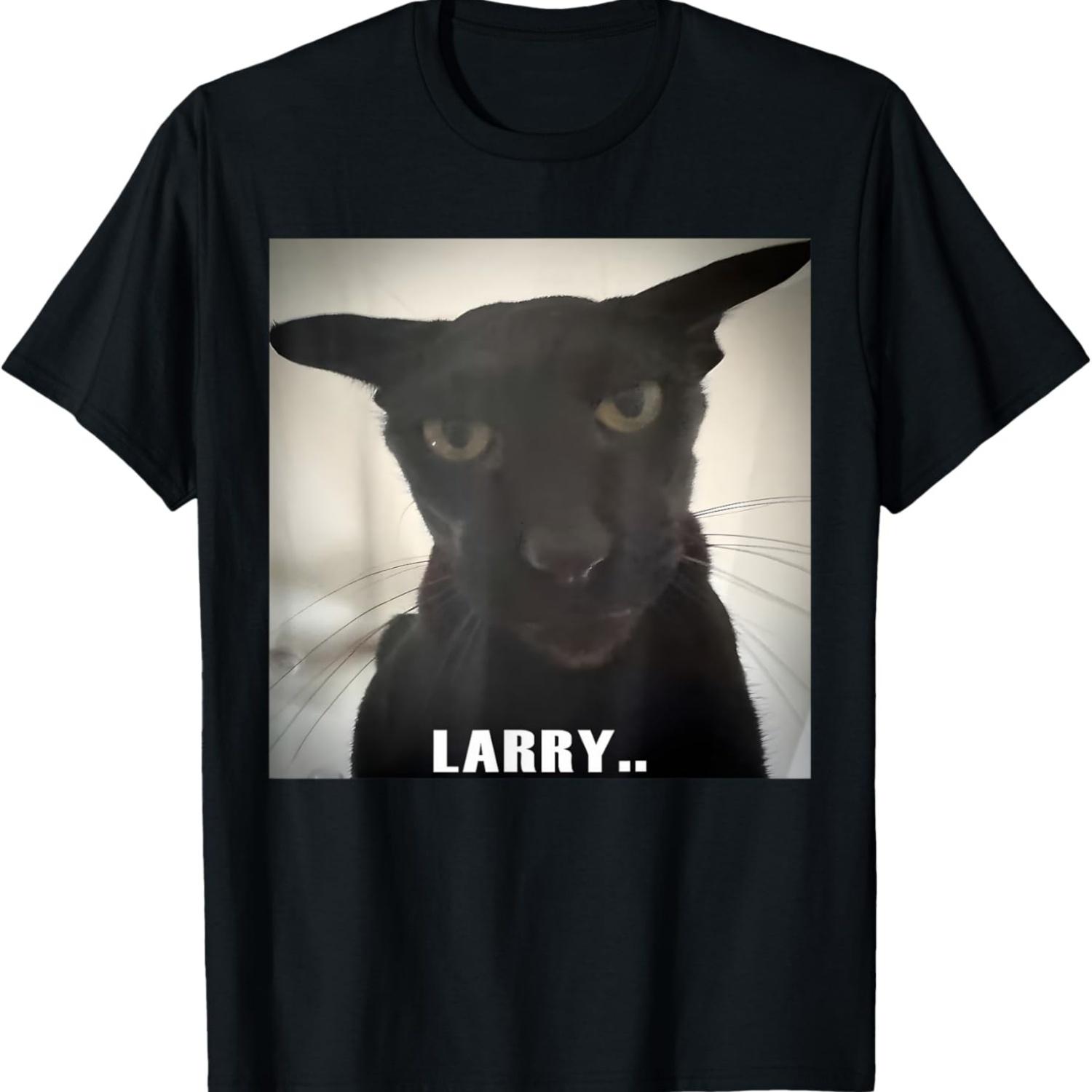 Evil Larry Meme Larry Cat Meme Cursed Memes Brainrot Memes T-Shirt(2) S
