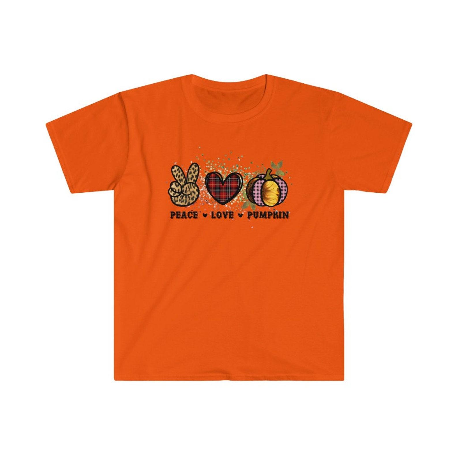 Halloween Pumpkin Shirt | Peace Love Pumpkin Shirt | Funny Halloween Gift Pumpkins T Shirts | Pumpkin Lovers | Halloween Party S