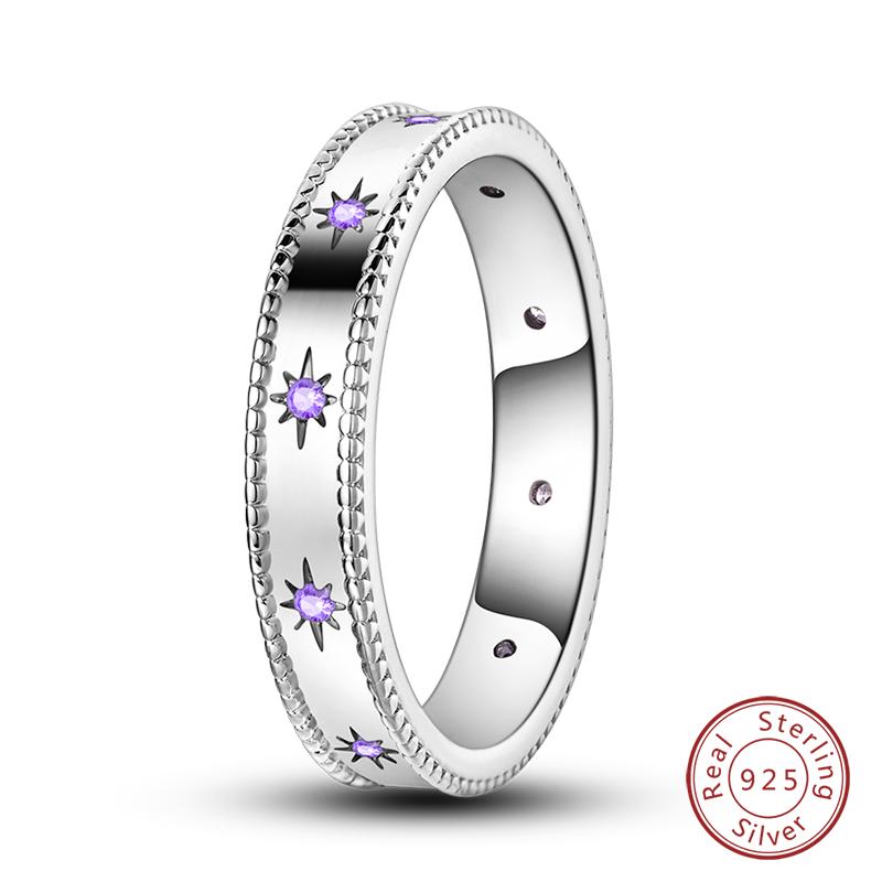 Fashion Luminous Firefly Rings 100% 925 Silver Eternal Heart-Shaped Zircon Rings Fine Wedding Engagement Jewelry Gifts