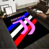 "Juventus Logo with Bold Striped Design Non-slip rug suitable for living room and bedroom sofas"