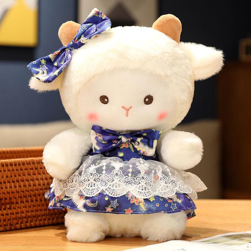 Internet Celebrity Poker Kleine Schafe Plüsch Spielzeug Puppe Heilung Bär Puppe Mädchen Schlaf Kissen Puppe Geschenk Nette