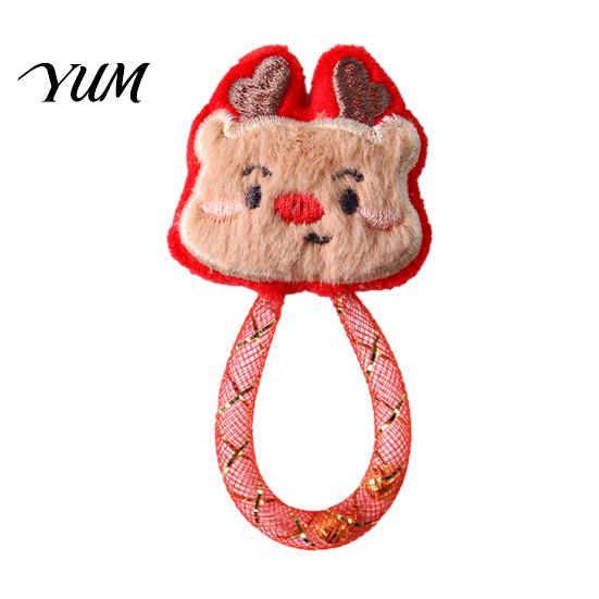 Holiday Themed Cat Accessories Christmas Catnip Toy for Indoor Cats, Stuffed Chew with Mesh Plush Toys Tube, Interactive Flexible Tube Bell